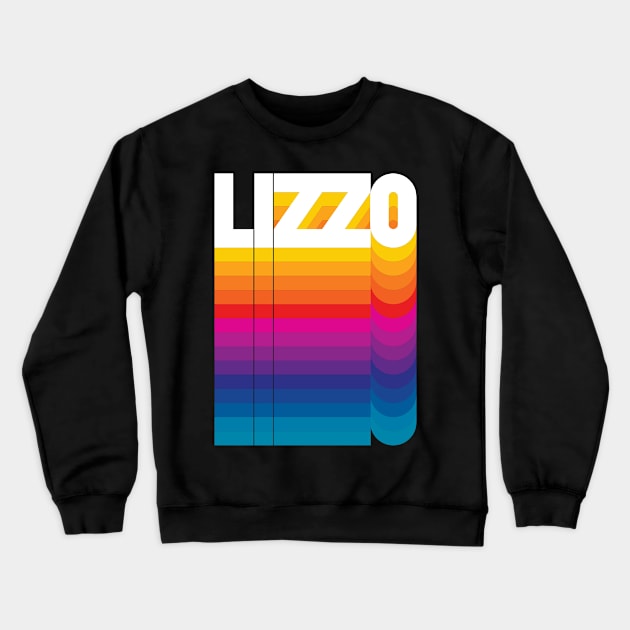 Retro Lizzo Proud Name Personalized Gift Rainbow Style Crewneck Sweatshirt by Time Travel Style